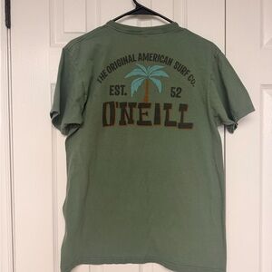 O'Neill Men’s Olive Graphic Tee with Palm Design Medium